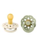 BIBS Pacifiers - Boheme Collection | BPA-Free Baby Pacifier | Made in Denmark | Set of 2 Ivory/Sage Color Premium Soothers | Size 0-6 Months 0-6 Month Ivory / Sage - Buy Online on GoSupps.com