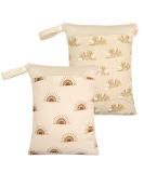 Maeau 2-Piece Wetbags for Fabric Diapers | Reusable Waterproof Gym & Kindergarten Bags | 30x40cm | 17 Stylish Patterns - Buy Online on GoSupps.com