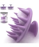 2-Piece Silicone Scalp Massage Brush Set | Mold-Resistant Head Massager for Hair Shampoo - Wakisaki Purple - Buy Online on GoSupps.com