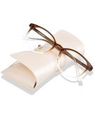 YUKANG Blue Light Filter Glasses for Women - TR90 Non-Prescription Computer & Gaming Glasses - Super Light & Stylish Coffee Frame - Buy Online on GoSupps.com