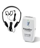 SuperEar Rechargeable Personal Sound Amplification Product Model SE9000HP Complete System with Headphones and Earbud Increases Sound 50dB 3 Tone Frequency Selection - Buy Online on GoSupps.com