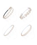 COUXILY Baby Girls Lace Flower Headband - 4 Pack Faux Leather Elastic Hairbands for Newborns & Toddlers - Perfect for Everyday & Special Occasions - Buy Online on GoSupps.com