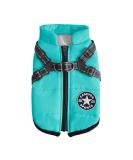 Turquoise XXL Aqua Dog Jacket with Dishes | Warm Sports Vest for Small Dogs & Cats | Winter Coat for Puppies - Buy Online on GoSupps.com