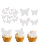 50 Pc Edible Butterflies for Cake Decoration | White Tortendeko Butterflies for Weddings & Birthdays | Perfect Edible Cake Toppers - Buy Online on GoSupps.com