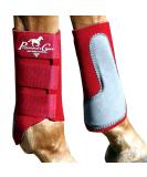 Professionals Choice Equine Easy-Fit Front Leg Splint | Velcro Fastening | Universal Size | Sold in Pairs - Crimson | International Shipping Available - Buy Online on GoSupps.com
