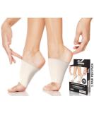Physix Gear Sport Compression Socks for Plantar Fasciitis & Foot Vault Support - Beige Size S (1 Pair) - Optimal Orthopedic Solution - Buy Online on GoSupps.com
