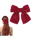 Stylish Red Bow Hair Clip for Women | Large French Hair Bows & Barrettes - Shop Internationally - Buy Online on GoSupps.com