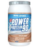 Body Attack Power Protein 90 - Hazelnut 1kg | Multi-Component Protein Powder with BCAA Vitamins & L-Carnitine - Made in Germany - Extra Creamy Protein Shake - Buy Online on GoSupps.com