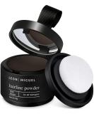 Leon Miguel Approach powder - Hairline Powder as a waterproof hair concealer to hide for women and men invisible hair make -up for hair compression - 4G |Dark brown - Buy Online on GoSupps.com