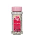 Funcakes Medium Metallic Silver Sugar Pearls - Edible Cake Sprinkles for Decorating | 80g - Buy Online on GoSupps.com
