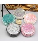 Cute Fashion Contact Lens Case - Portable Glitter Luxury Bling Stars Eye Care Set (Gray) - Travel-Friendly Quicksand Design - Buy Online on GoSupps.com