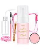 Buy Emeda Eyelash Shampoo Kit - 100ml | Oil-Free Foam Cleaner for Eyelash Extensions | Includes Brush Hair Band & Rinsing Bottle | Perfect Eyelash Cleaning Set - Buy Online on GoSupps.com