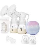 NCVI Double Electric Breast Pump 8122 - 4 Modes, 9 Levels, Rechargeable, Ultra-Quiet - LED Touchscreen Blue - Ideal for Home & Travel - Buy Online on GoSupps.com