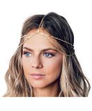 Yean Gold Head Chain Bohemian Hair Jewelry Headpiece Forehead Band Festival Hair Headband Accessories for Women and Girls (Gold) - Buy Online on GoSupps.com