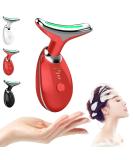 Neck Face Massager Neck Face Beauty Device Red Light Therapy for Face Facial Lift Portable Face Massager for Skin Care for Anti-Aging Lifting and Tightening Sagging Skin (Red) - Buy Online on GoSupps.com