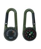 Multifunctional 3-in-1 Compass with Carabiner Hook & Thermometer | Portable Metal Key Ring for Camping & Hiking - Buy Online on GoSupps.com