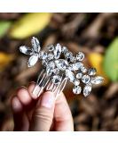 Unicra Silver Opal Crystal Wedding Hair Comb - Bridal Headpiece for Women & Girls - Buy Online on GoSupps.com