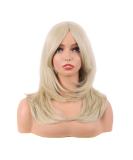 MapofBeauty 20 Inch/50 cm Long Layered With Bangs Straight Synthetic fiber Shoulder Length Hair for Daily Use or Party Wig (Blonde) - Buy Online on GoSupps.com