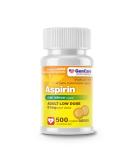 GenCare 81mg Aspirin Pain Reliever - 500 Coated Tablets | Low Dose NSAID for Safe Pain Relief | Muscle & Menstrual Pain | Generic Bayer - Buy Online on GoSupps.com