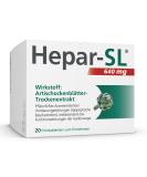 Hepar-SL 640 mg: Relief from Digestive Complaints | High-Dose Artichoke Extract | 20 Film-Coated Tablets for Flatulence & Fullness | For Ages 12+ - Buy Online on GoSupps.com