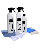 Professional Bathroom Sealing Set - Nano Sealing & Cleaner for Lime Protection - Lotus Effect XL Size (160m ) - Microfiber Cloth Included - Buy Online on GoSupps.com
