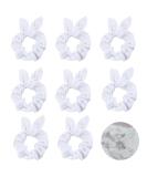 Mrriyai White Hair Tie Scrunch - 8 Elastic Ponytail Holders for Women & Girls | Stylish Hair Accessories - Buy Online on GoSupps.com