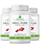 Krill oil capsules - 1000mg pure krill oil for 135 days - with astaxanthin omega 3-6 EPA DHA Cholin Phospholipide - Moriveda 3x 90 capsules 270 pieces (1 Pack) - Buy Online on GoSupps.com