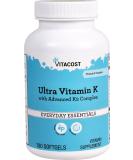Vitacost Ultra Vitamin K with Advanced K2 Complex - 180 Softgels | Vitacost Brand - Buy Online on GoSupps.com