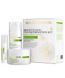 GOLDFADEN MD Brightening Transformation Kit - Advanced 3Pc Skin Care Set with Microdermabrasion Exfoliator Cleanser & Eye Cream for Radiant Skin - Buy Online on GoSupps.com