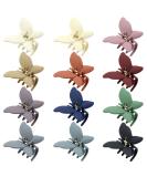 12 Pack Colorful Frosted Butterfly Hair Clips - Y2K Hair Accessories for Women, Girls, Kids - Buy Online on GoSupps.com