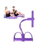 21 Fitness Resistance Bands - 4 Tube Pedal Ankle Puller - New Sit-Up & Stretch Rope with Handles for Arm Weight Exercises - Purple Workout Equipment 2023 - Buy Online on GoSupps.com
