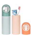 Zimoer Portable Toothbrush Case for Kids - 2 Pack Dust Protection Holder for Home Camping Hiking & School (Orange & Green) - Buy Online on GoSupps.com