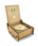 Troat light star child "asterisks" green mourning gifts memory memory of loss baby mourning candle consolation gifts in miscarriage - Buy Online on GoSupps.com