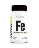 NutraBio Iron Chelate (18mg) - Supports Red Blood Cell Health - 60 Capsules - Buy Online on GoSupps.com