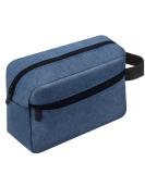 Men's Portable Waterproof Toiletry Bag - Blue | Travel Shaving & Cosmetic Bag with Handle - Gym & Shower Accessories - Buy Online on GoSupps.com