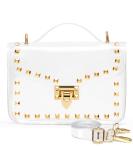 Small Clear Crossbody Stadium Bag with Fashion Golden Square Rivet Decor - Buy Online on GoSupps.com