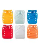 ALVABABY Newborn Cloth Diapers Pocket for Less Than 12pounds Cloth Diaper 6pcs with 12 Insert 6SVB03 Snaps Pure Color 03 6 Count (Pack of 1) - Buy Online on GoSupps.com