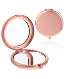 YUXIANLB Compact Mirror for Purse Double-Sided 1X/2X Magnifying Metal Travel Makeup Mirrors Portable Folding Mini Pocket Makeup Mirror for Purse Handbag (Round Rose Gold) Pink - Buy Online on GoSupps.com