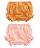 AYIYO Unisex Toddler Diaper Cover - Linen Bloomer Shorts 2Pcs for Newborn Baby Girls Boys 3-9 Months - Yellow+Pink - Buy Online on GoSupps.com