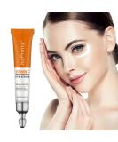 JoyPretty Vitamin C Brightening Eye Serum - Anti-Aging Eye Cream with Niacinamide & Hyaluronic Acid for Dark Circles & Puffiness - 1pcs - Buy Online on GoSupps.com