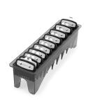 Wahl Clipper Guards Professional with Metal Clip - 10 Cutting Lengths - Fits Most Wahl Clippers - Premium Holder Stand Included (10 Pack) Black - Buy Online on GoSupps.com