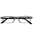 Matt Grey Black Lightweight Reading Glasses - Designer Style for Men & Women - Spring Hinges - R17-7 +2.00 - Buy Online on GoSupps.com