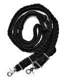 Animal Braided Barrel Reins with Scissor Snaps in Black - Shop Now! - Buy Online on GoSupps.com
