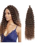 22 Inch Deep Twist Crochet Hair - Ocean Wave Curly Bohemian Braids | 3 Packs Synthetic Hair Extensions for Women & Girls | T4/10# - Buy Online on GoSupps.com