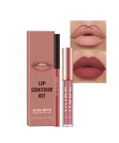 Nude Lipstick and Lip Liner Set - Long Lasting Waterproof Lip Stain - Highly Pigmented Lip Makeup Kit for Daily & Holiday Gifts (03) - Buy Online on GoSupps.com