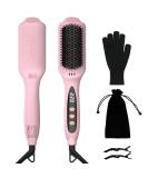 FOCALA Heated Hair Straightener Brush | Ceramic Negative Ionic Hot Brush for Women - Fast Heating Reduces Frizz Dual Voltage - Buy Online on GoSupps.com