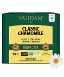 Vahdam Classic Chamomile Herbal Tea Bags (100) - Caffeine-Free 100% Natural Ingredients | Premium Herbal Tea with Floral Flavor - Buy Online on GoSupps.com