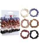Uni-Fine Shop Satin Hair Ties for Women - Small Scrunchies Elastic Ponytail Holders 6 Colors Hair Jewelry for Girls - Buy Online on GoSupps.com