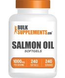 Wild Alaskan Salmon Oil Softgels - 1000mg Omega 3 Supplement - 240 Capsules - Gluten Free - Buy Online on GoSupps.com