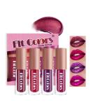 AKARY Glitter Metal Lip Gloss Set 4 Color Valentine s Day Shimmer Lipstick | Waterproof Long-Lasting Makeup Kit - Buy Online on GoSupps.com